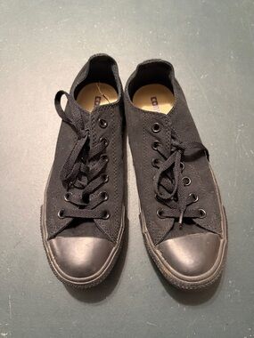 Converse Men's Black Low-Top Canvas Sneakers